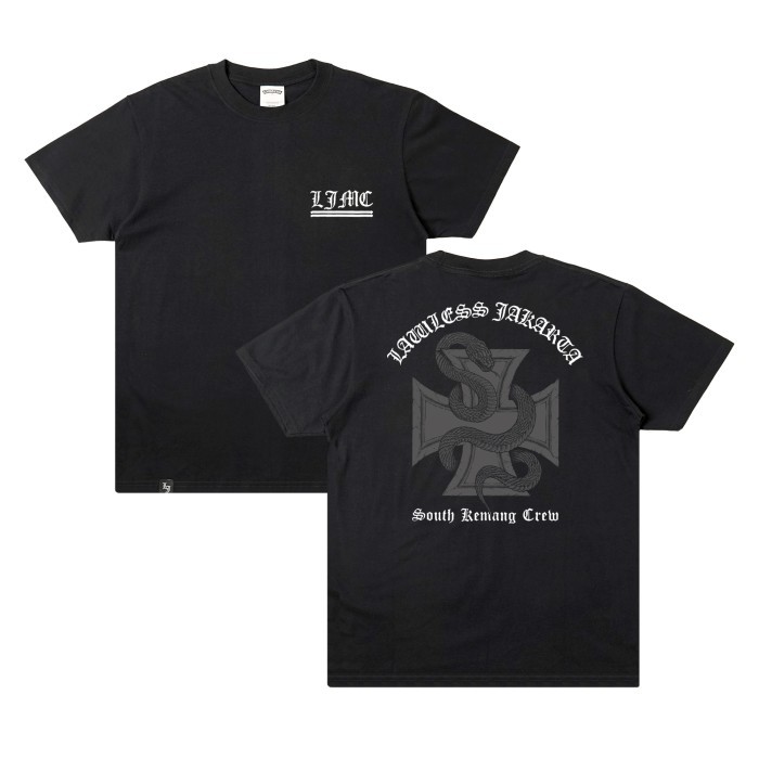 BEST SELLER LAWLESS JAKARTA GARAGE - IRON SNAKE T-SHIRT - BLACK - XXL