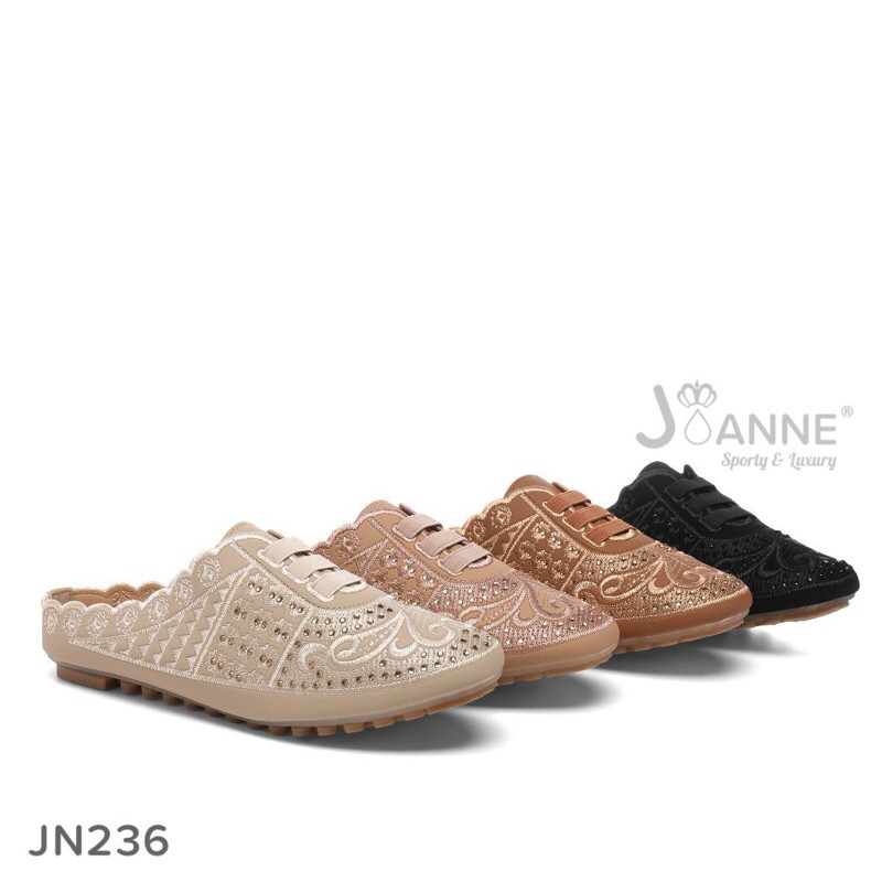 JOANNE JN236 Slop Flat Loafers Shoes Sepatu Wanita