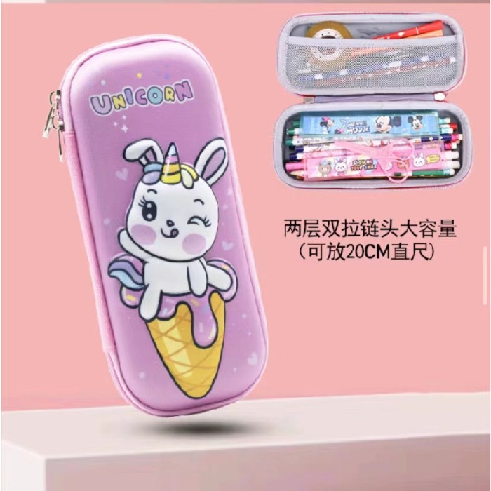 

[Collection New] TEMPAT KOTAK PENSIL UNICORN KUDA PONY LITTLE PONY PRINCESS IMPORT 3D - ICECREAM UNICRN