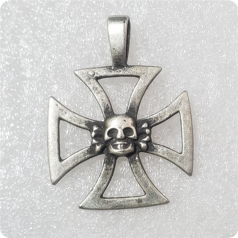 

WWII Cross Skull Pendant