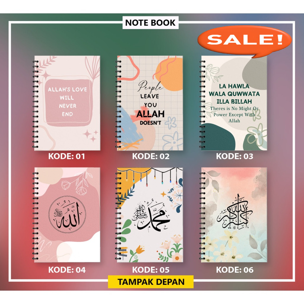 

(NS-003) BUKU TULIS NOTEBOOK ISLAMI SPIRAL POLOS / GARIS