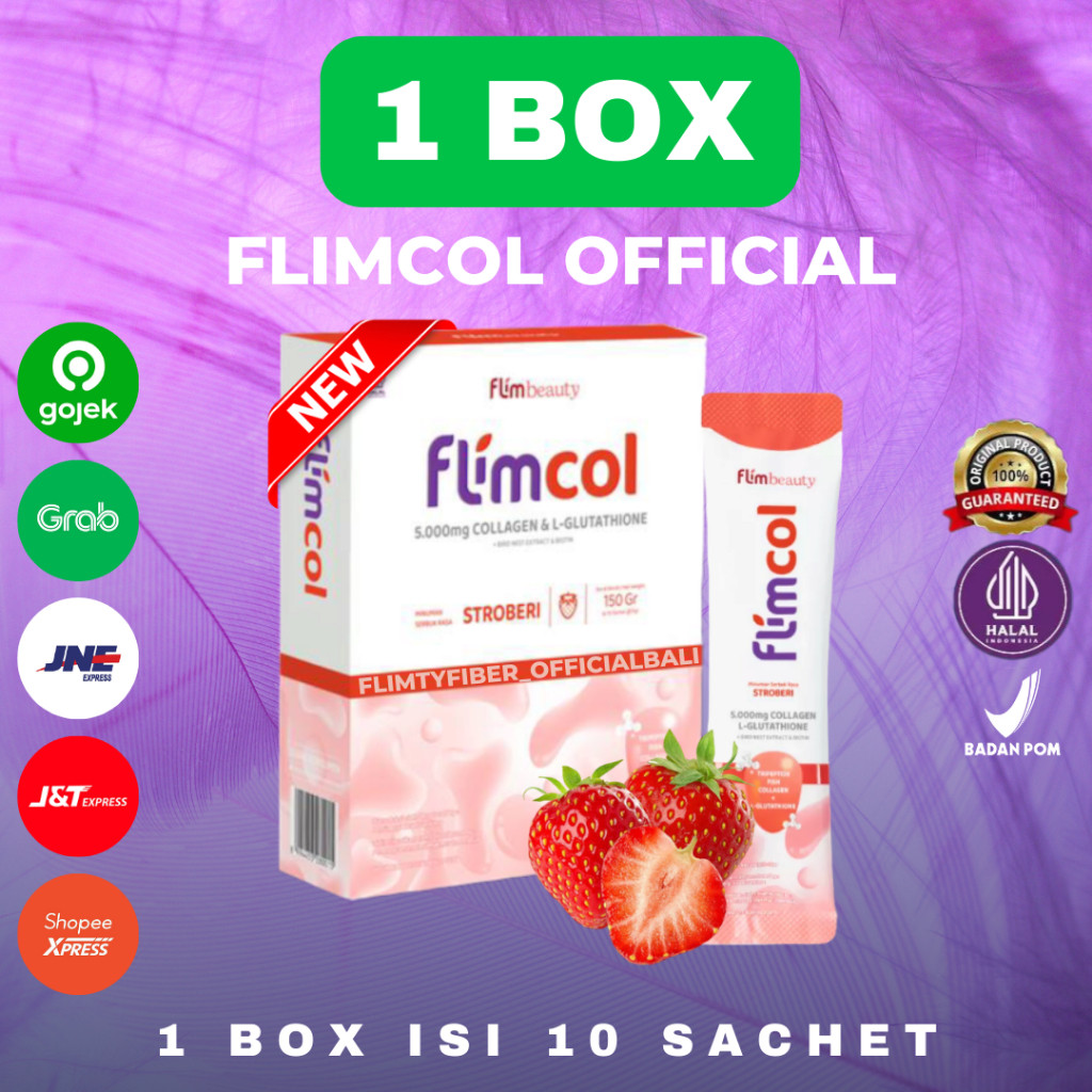 

FLIMBEAUTY Flimcol 5000mg Collagen Tripeptide - 1 box (isi 10 Sachet)