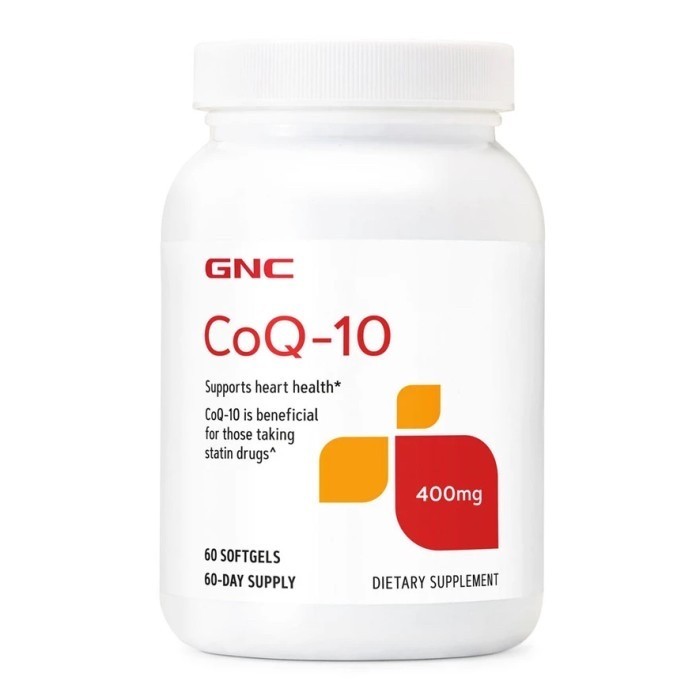 GNC CoQ10 400 mg Coenzyme Co-Q10 400mg 60 Softgels JUAL