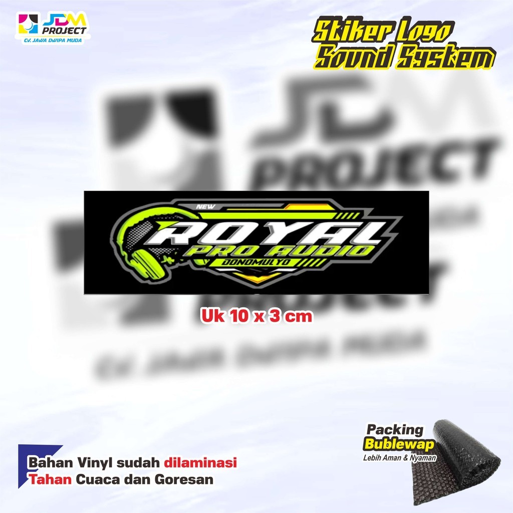 

Cetak Kilat - Stiker Sound System ROYAL AUDIO Vinyl Laminasi (Bijian)