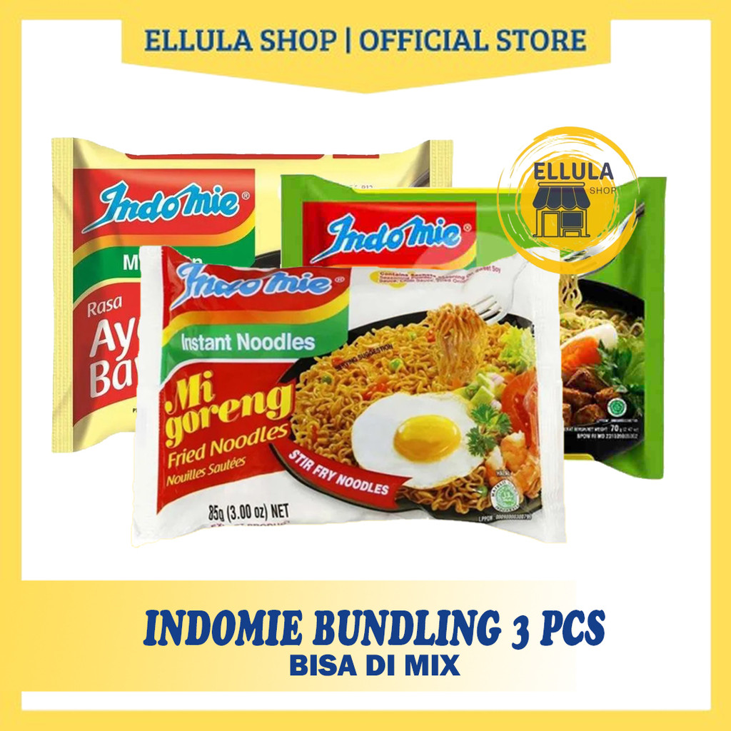 

ELLULA Shop - (3 LEBIH HEMAT) INDOMIE BUNDLING 3 BISA DI MIX