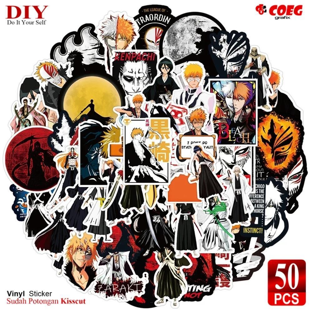 

50/100 PCS Stiker Anime BLEACH CG82 - Stiker Kurosaki Ichigo Keren untuk HP, Skateboard, Notebook, dan Dekorasi Manga Paper Stationery