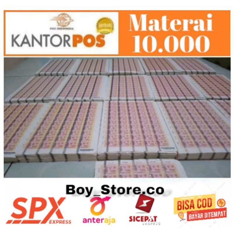 

Matrai Dokumen 10.000 (Voucher) TERUJI LOLOS SINAR UV ULTRAVIOLET - MATERAI BARU BUKAN BEKAS 100% ORIGINAL POS( Gratis Ongkir ) /1 PCS