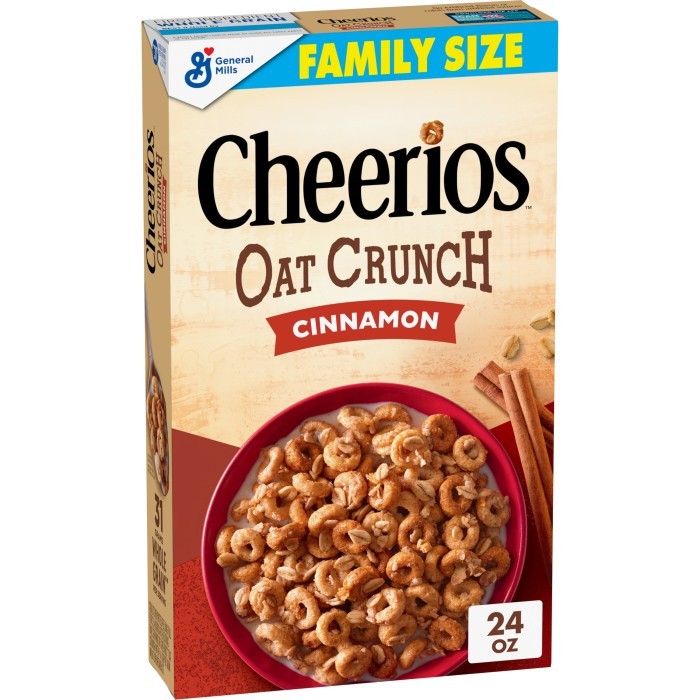 

Sereal Oats Crunch Cinnamon Cheerios Whole Grain Oats and Cinnamon Breakfast Cereal Family Size 24 OZ | Cheerios Whole Grain Oats and Cinnamon Cereals