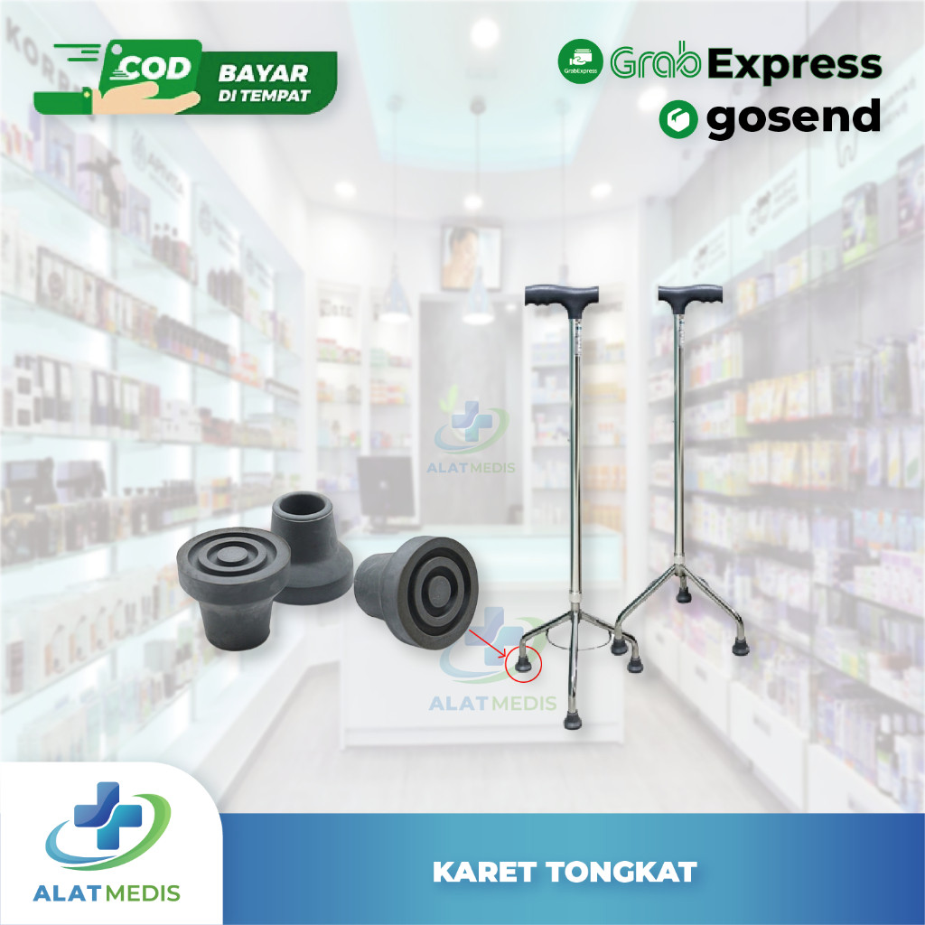 Karet Bawah Tongkat Kaki 3 / Karet Bawah Tongkat Kaki 4