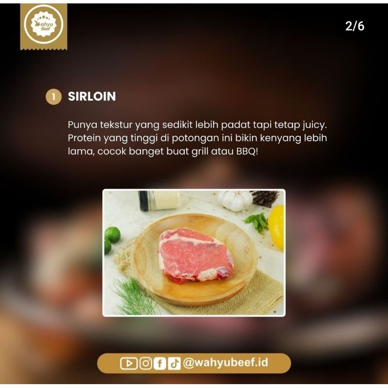 

Wahyu Beef - Sirloin Steak Grassfed Organik 500gr