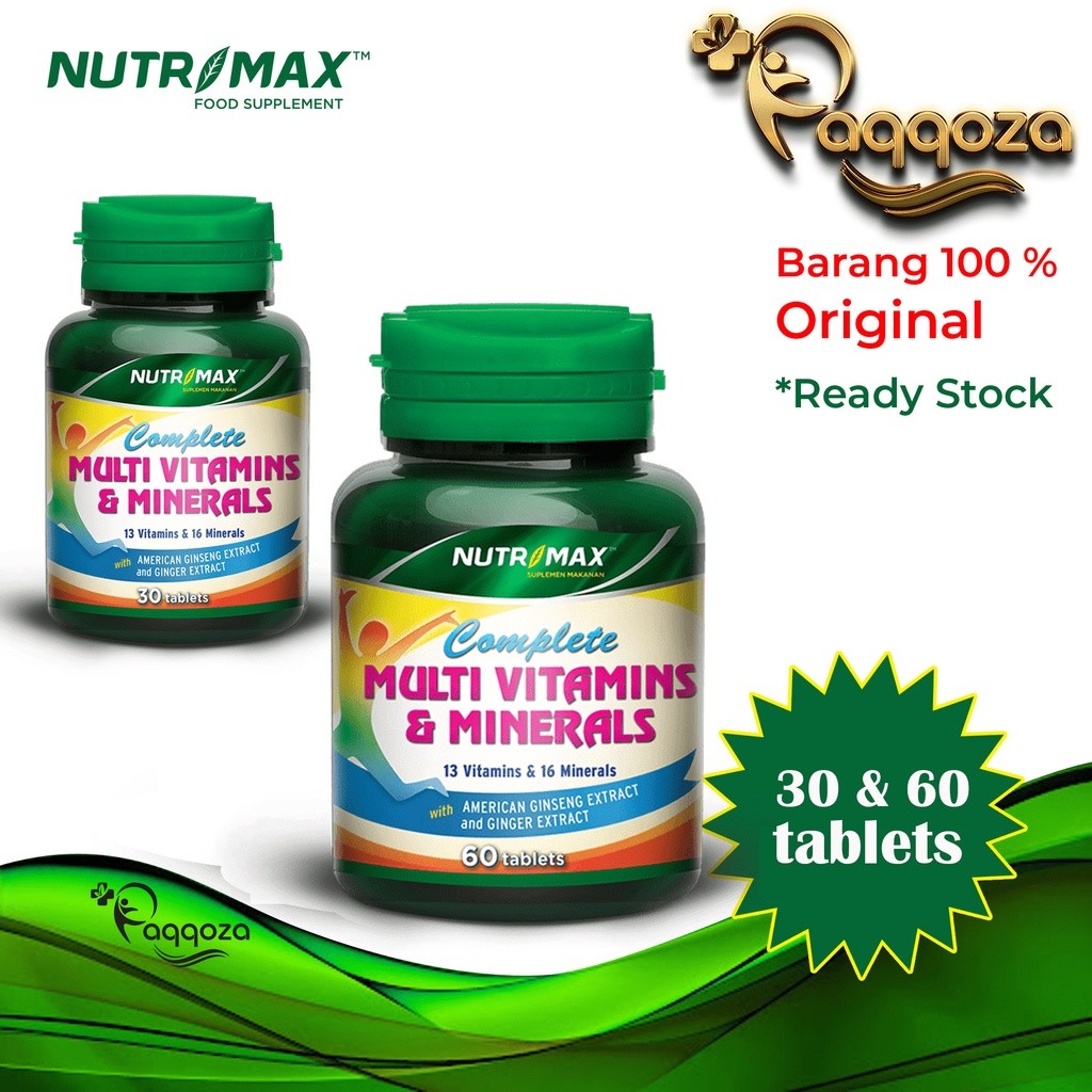 Nutrimax Complete Multivitamins dan Minerals Meningkatkan Daya Tahan Tubuh