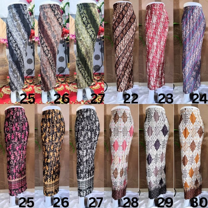 Rok Plisket Panjang / Rok Batik / Rok Wanita Muslim - MERAK HITAM