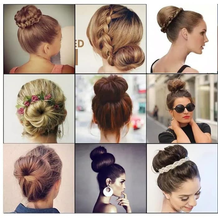 Sanggul Rambut Ikat Rambut Sanggul Instan Hair Bun