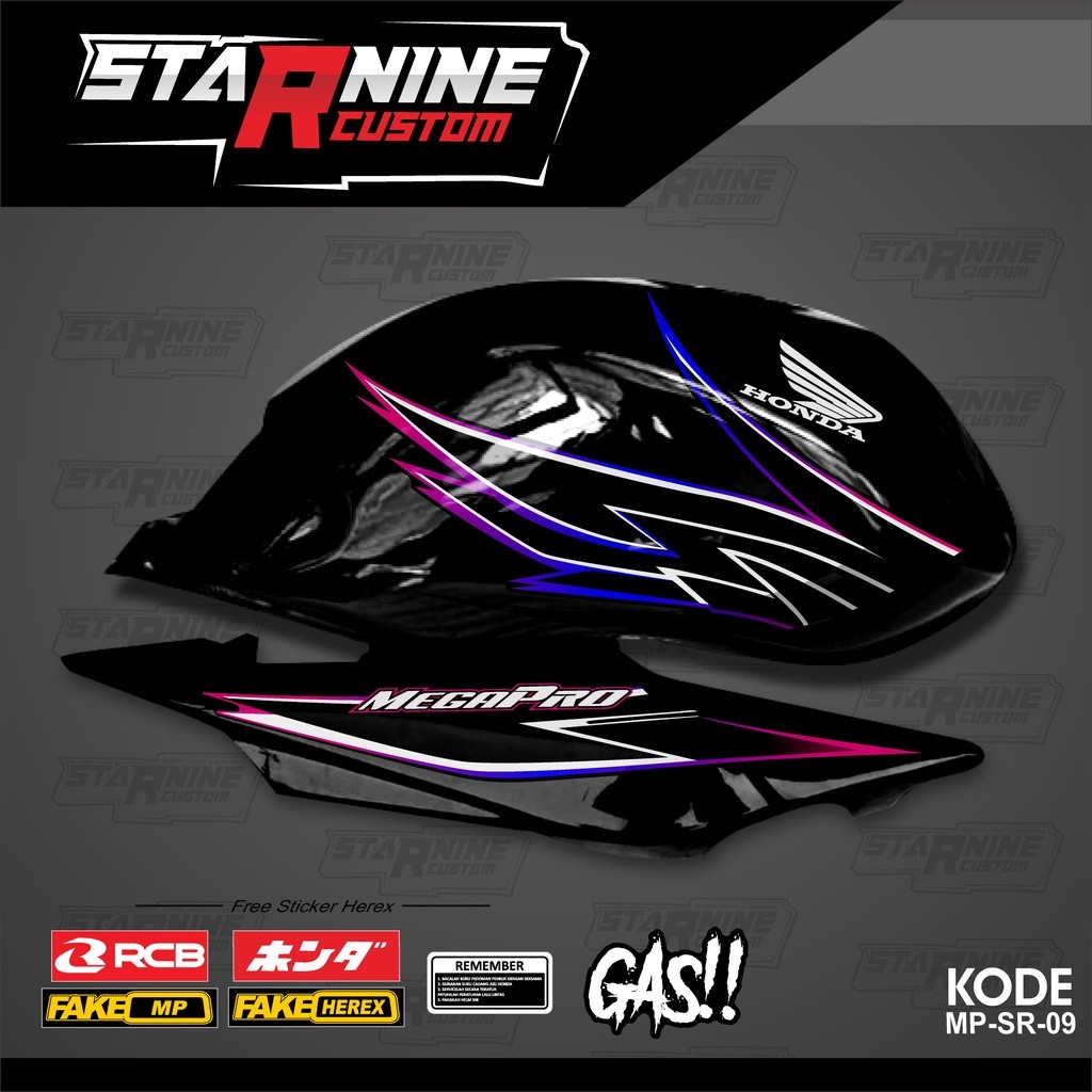 STRIPING MEGAPRO PRIMUS SIMPLE ELEGAN STIKER MEGAPRO HOLOGRAM STRIPING MP PRIMUS