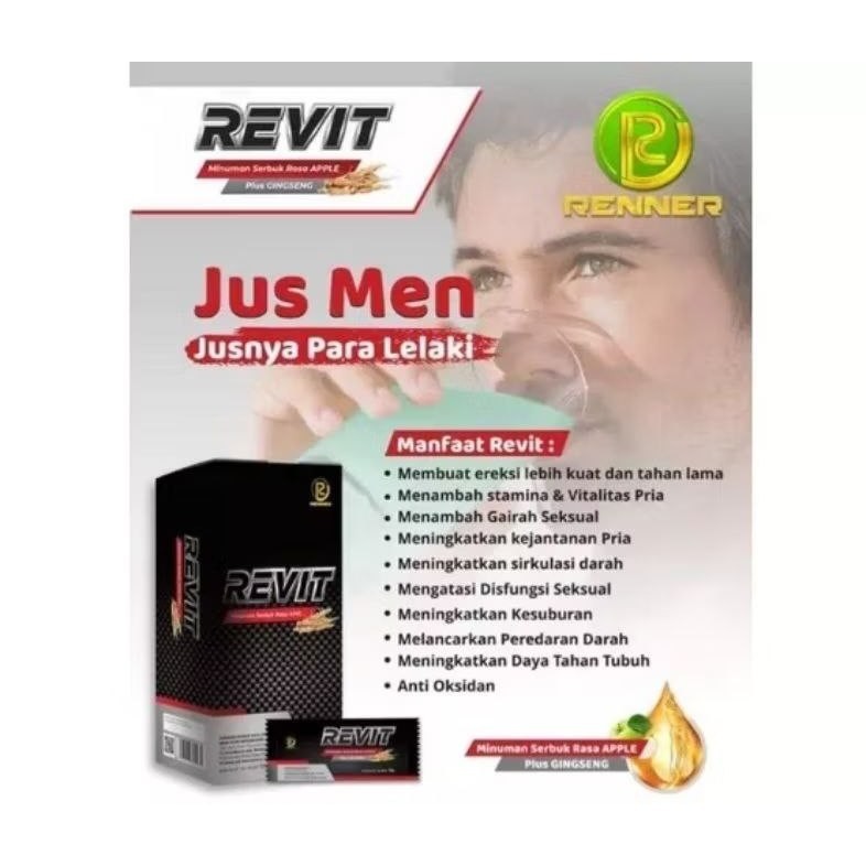 

Revit Renner Minuman Serbuk Rasa Apel Plus Ginseng Free Bubble