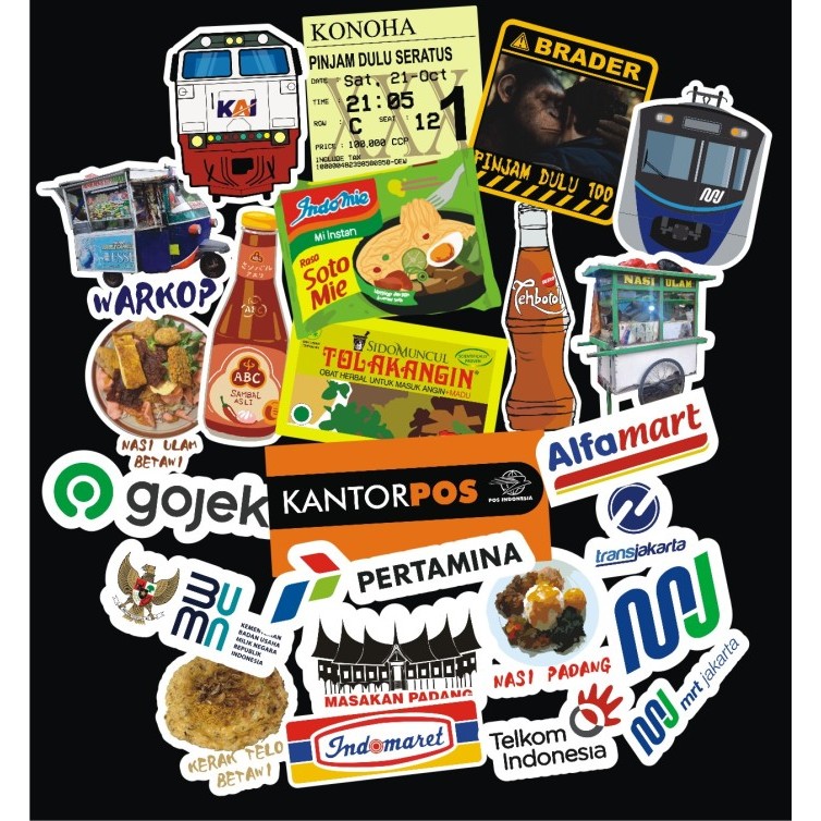

sticker indonesia / stiker koper indonesia / indonesia tourism sticker
