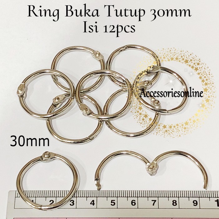 

⭐BISA COD⭐ Ring menu/ring buku/ring buka tutup/ring binder 30 mm 12 pcs