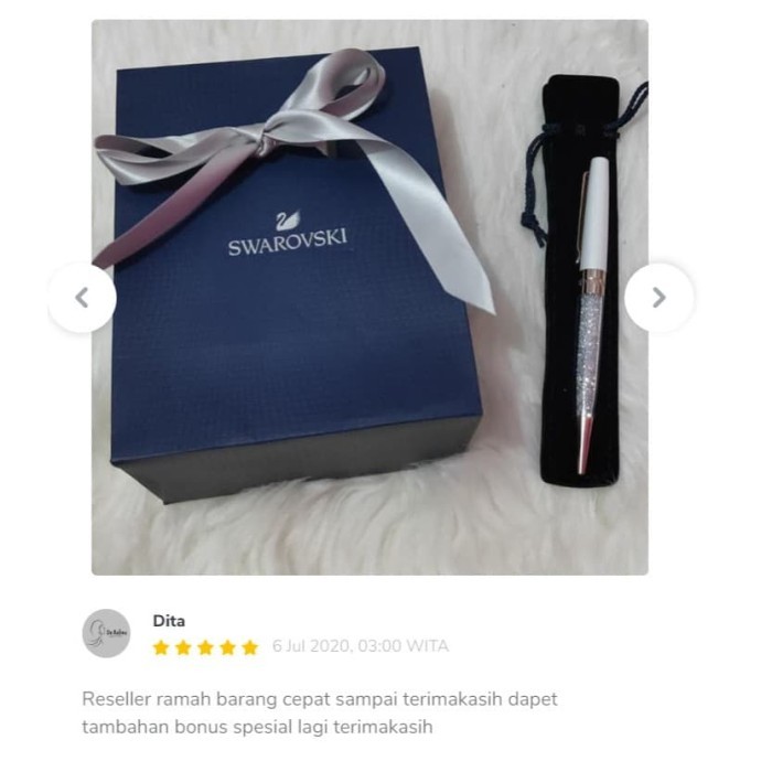 

Swarovski Crystalline Stardust Bolpen Pen - Chrome