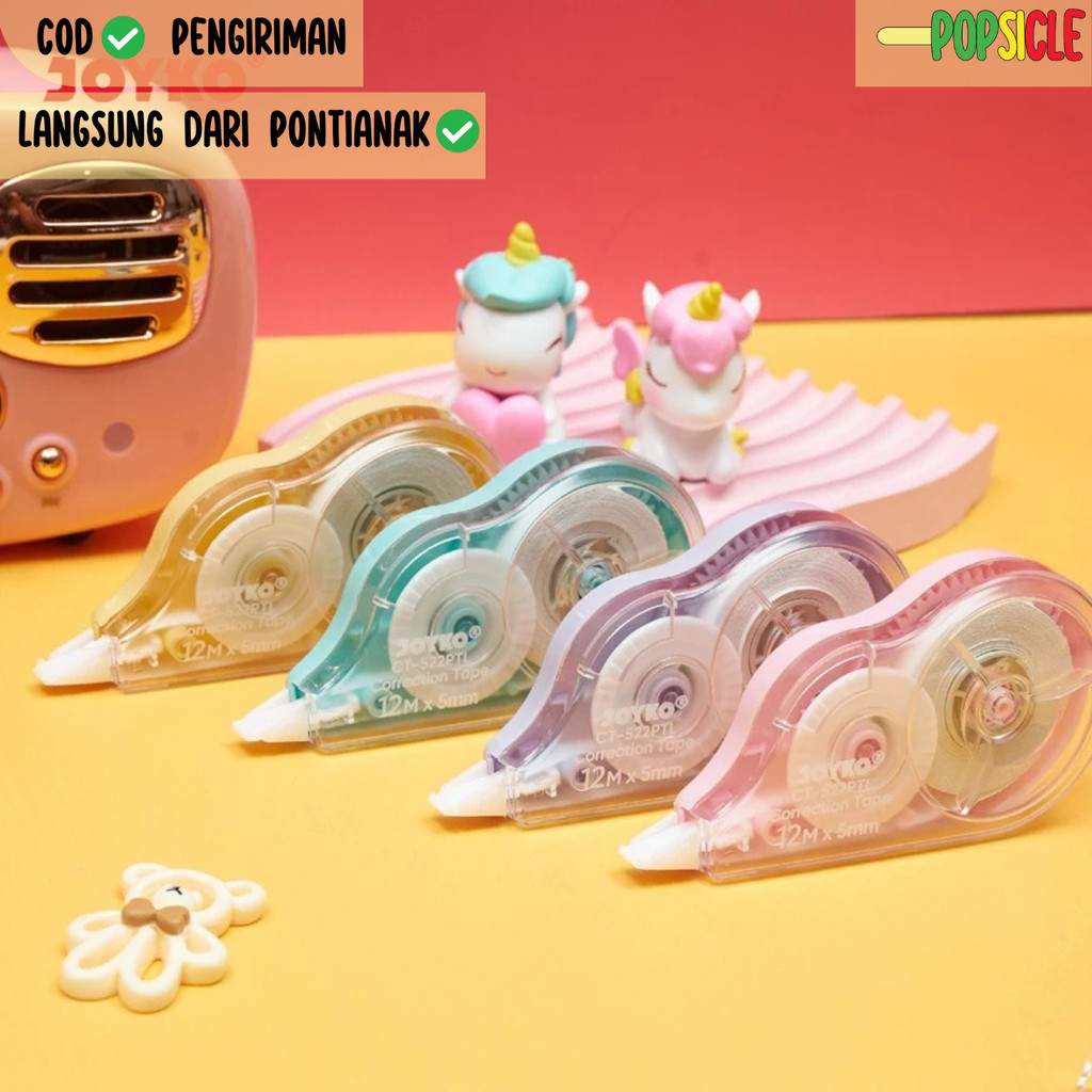 

Pita Koreksi Correction Tape Joyko Tip Ex Joyko Pastel