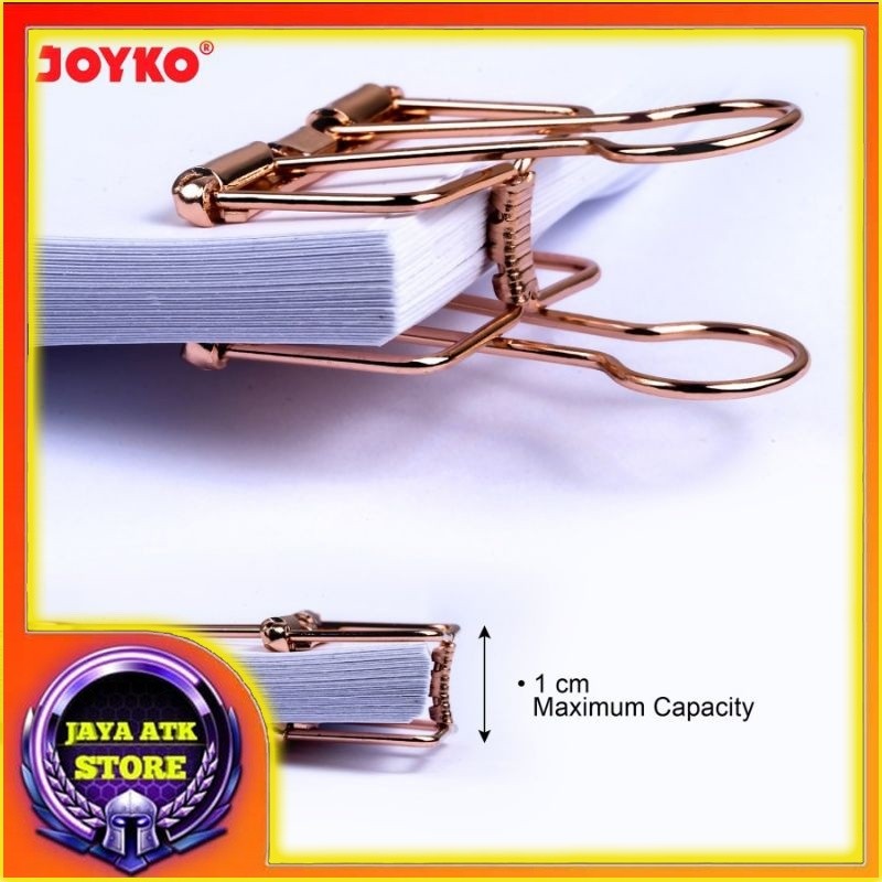 

Hollow Binder Clip Rose Gold JOYKO H107 RG - H155 RG Klip Penjepit Kertas Stainlees 1 Pak
