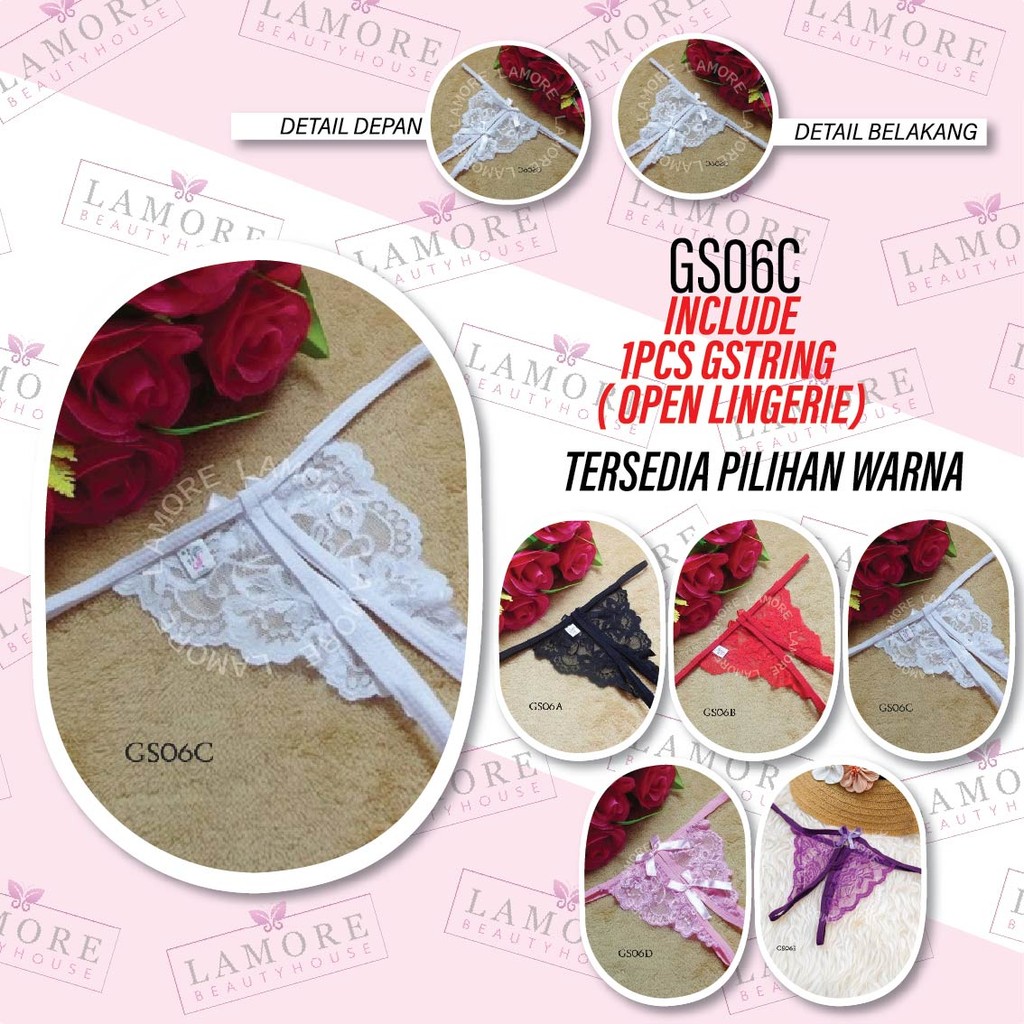 G String Celana Dalam Underwear Wanita Putih Gs06C