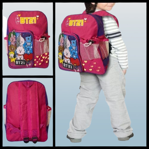 TAS RANSEL ANAK KARAKTER BT21 TAS RANSEL ANAK CEWE BT21 KEKINIAN