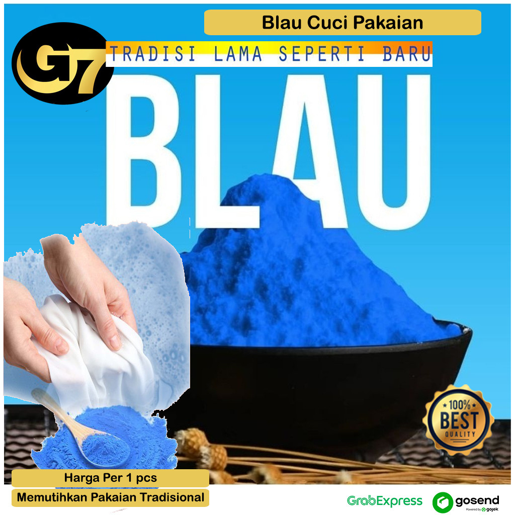Blao Cuci Pakaian Sachet Blao Obat Gondongan Blau BIru Bubuk Blau Cuci Baju Pemutih Baju Tradisional