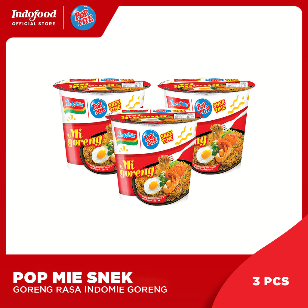 

3 Pcs - Pop Mie Snek Goreng rasa Indomie Goreng