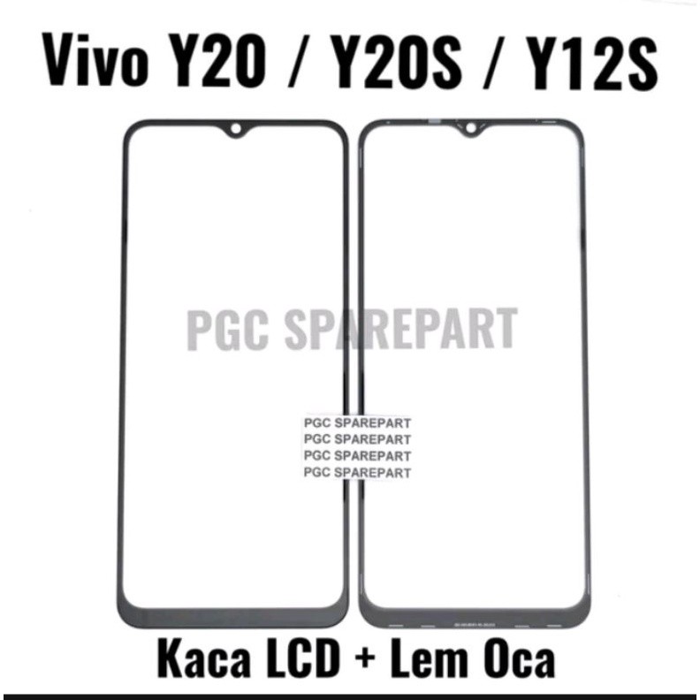Original Kaca LCD Glass Plus Lem Oca Vivo Y20 2020 - Y20s - Y12s