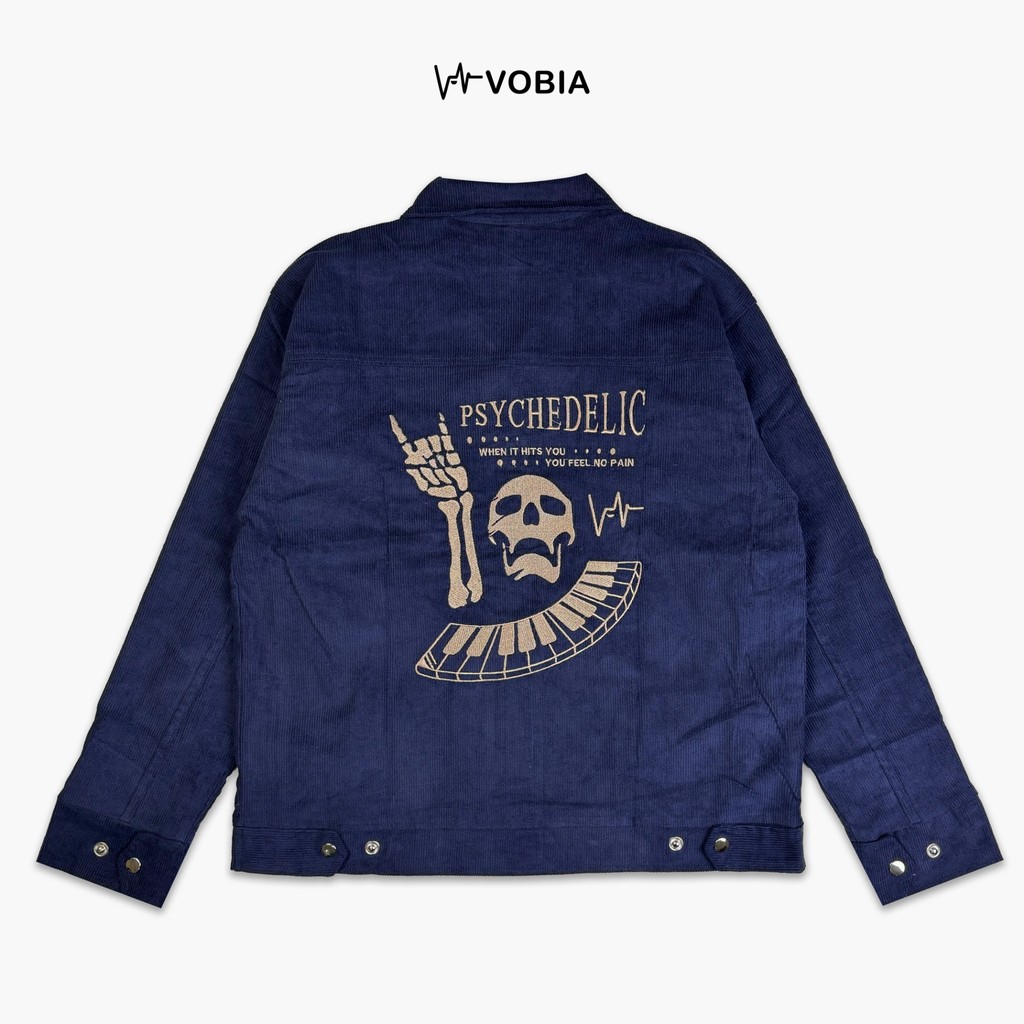 Vobia Work Jacket Boxy Corduroy - Psychedelic Navy