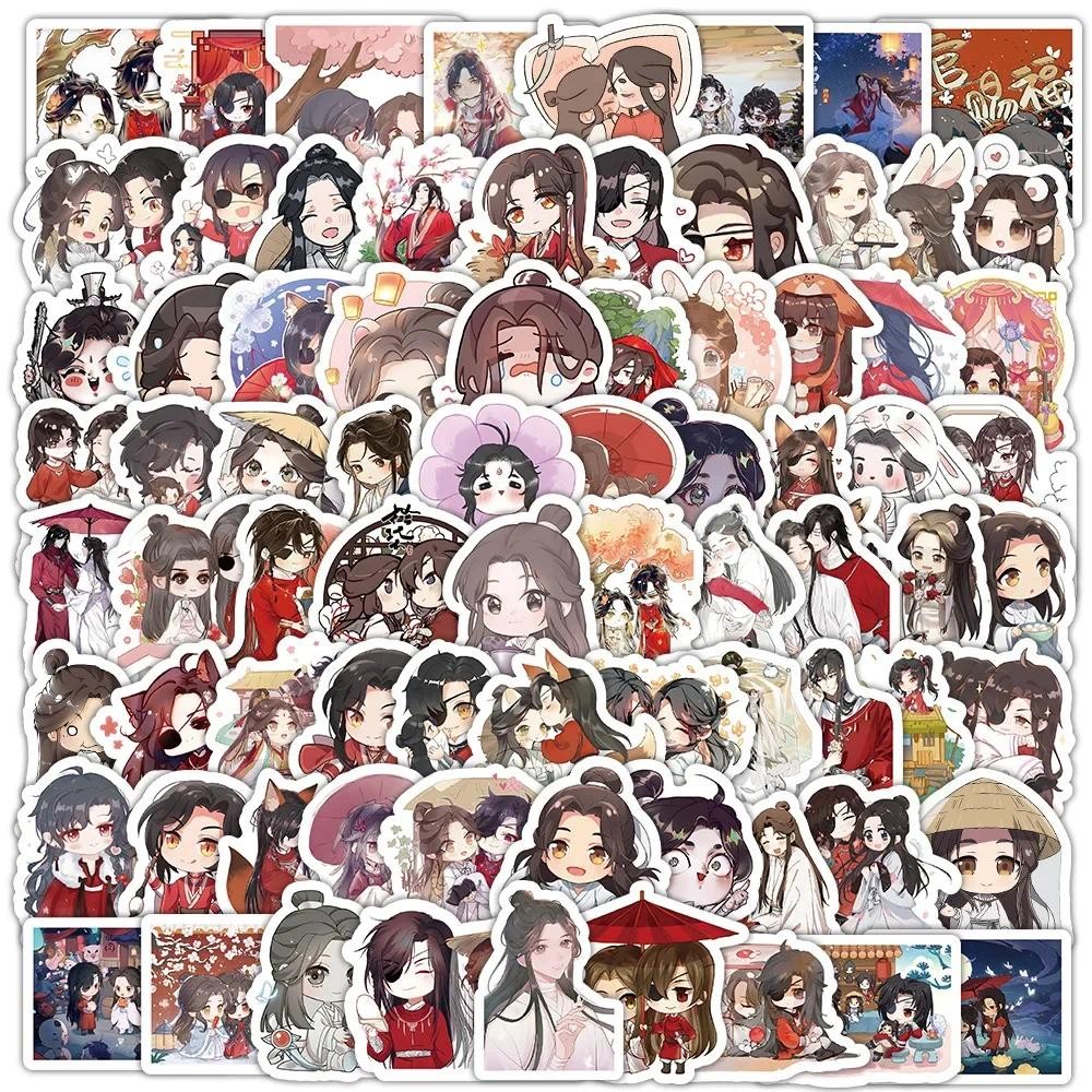 

50/103pcs Anime Latest Styles Tian Guan Ci Fu Cute Stickers Official’s Blessing Cosplay Sticker for Laptop Sealing Label
