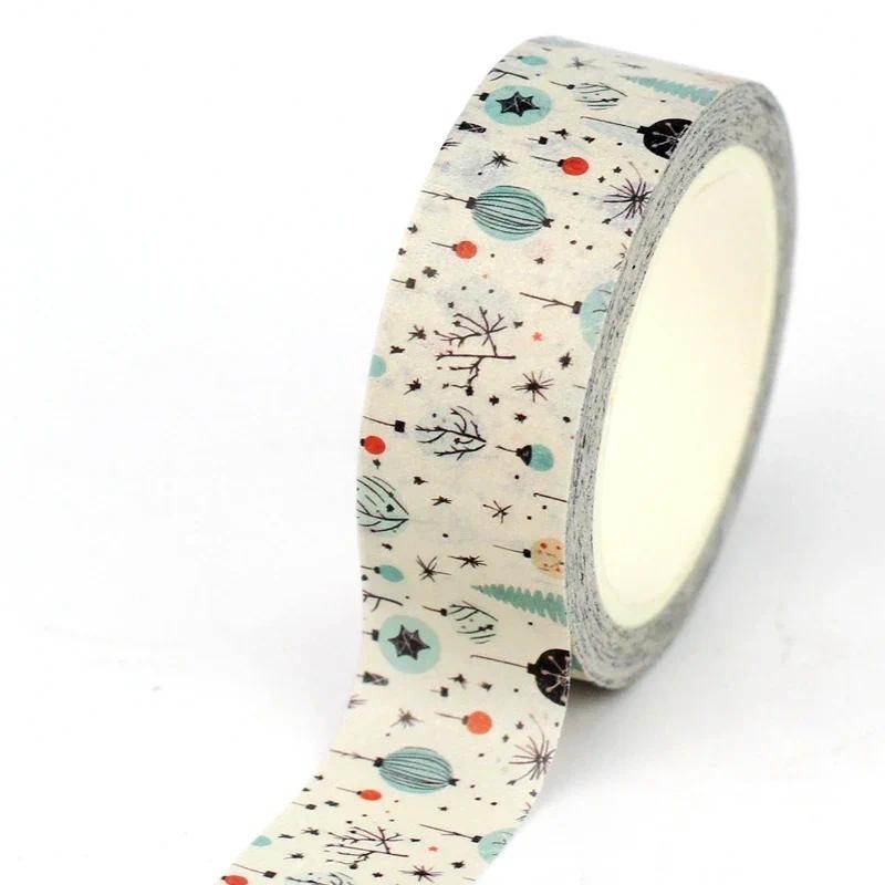

NEW 1PC 10M Decor Christmas Lanterns Washi Tape for Scrapbooking Journaing Adhesive Masking Tape Cute Stationery