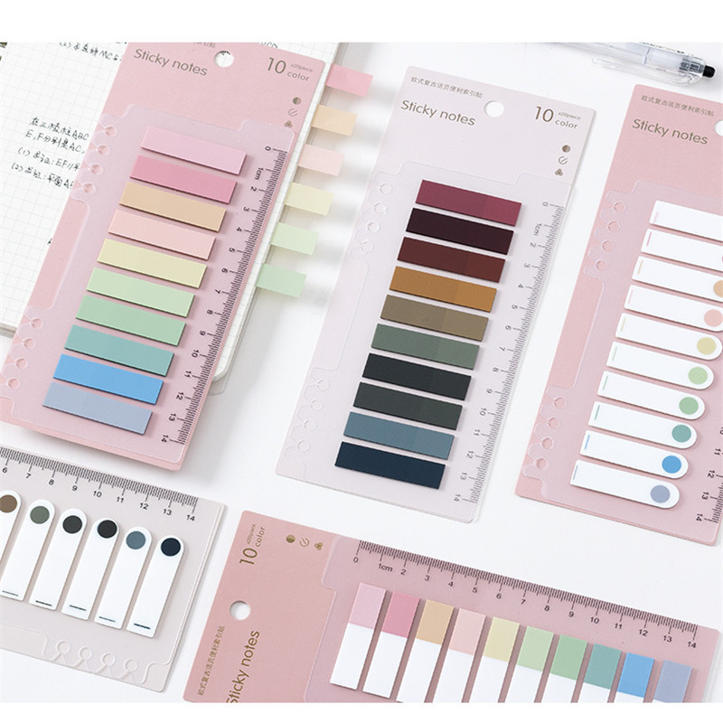 

200 Sheets/pack Colorful Sticky Notes Memo Pad Label Note Bookmarks Notepad School Office Stationery Supplies