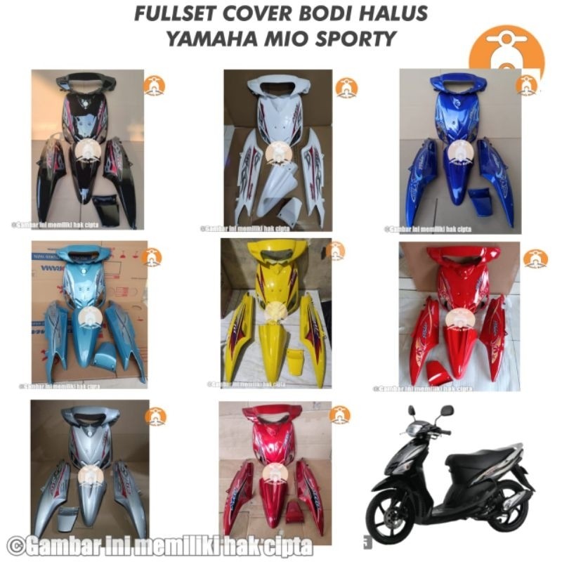 AJM - FULL BODY HALUS MIO SPORTY - COVER BODY YAMAHA MIO SPORTY (2003-2008) FULLSET BODY HALUS + STR