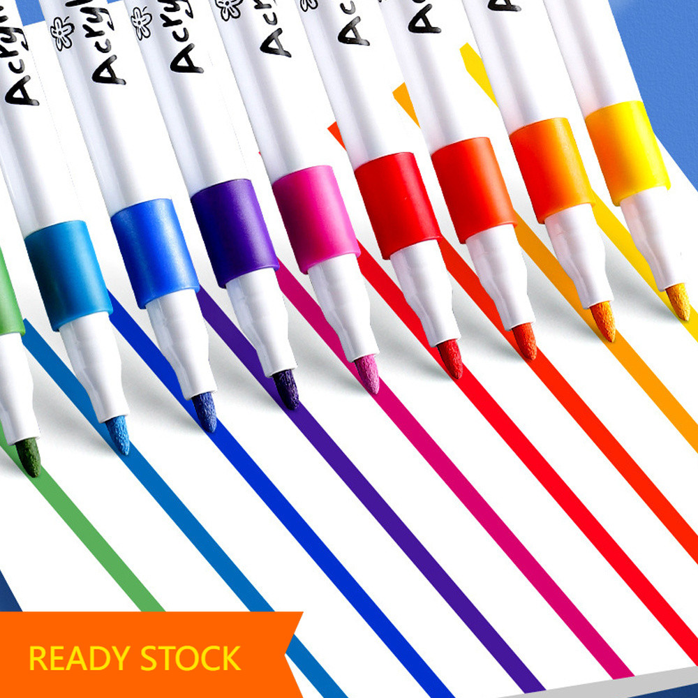 

READY STOCK Pen Akrilik Marker Warna Cepat Kering Tahan Air / Spidol Acrylic Painter / Menggambar Kreativitas Seni Edukasi Anak