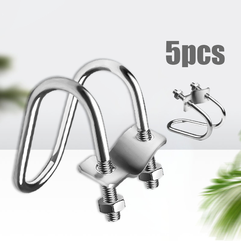 6PCS 25×25mm 20*20mm Klem Pipa Plat Besi Seng Klem Penjepit Pengait Pipa Conduit Listrik Air Screw P