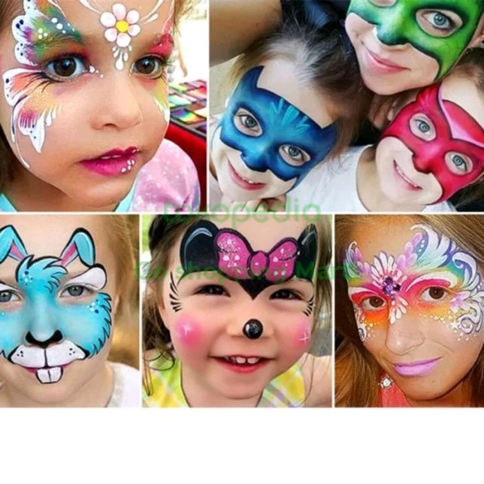 15 Warna Face Painting Body Painting DIY Face Make UP untuk Wajah