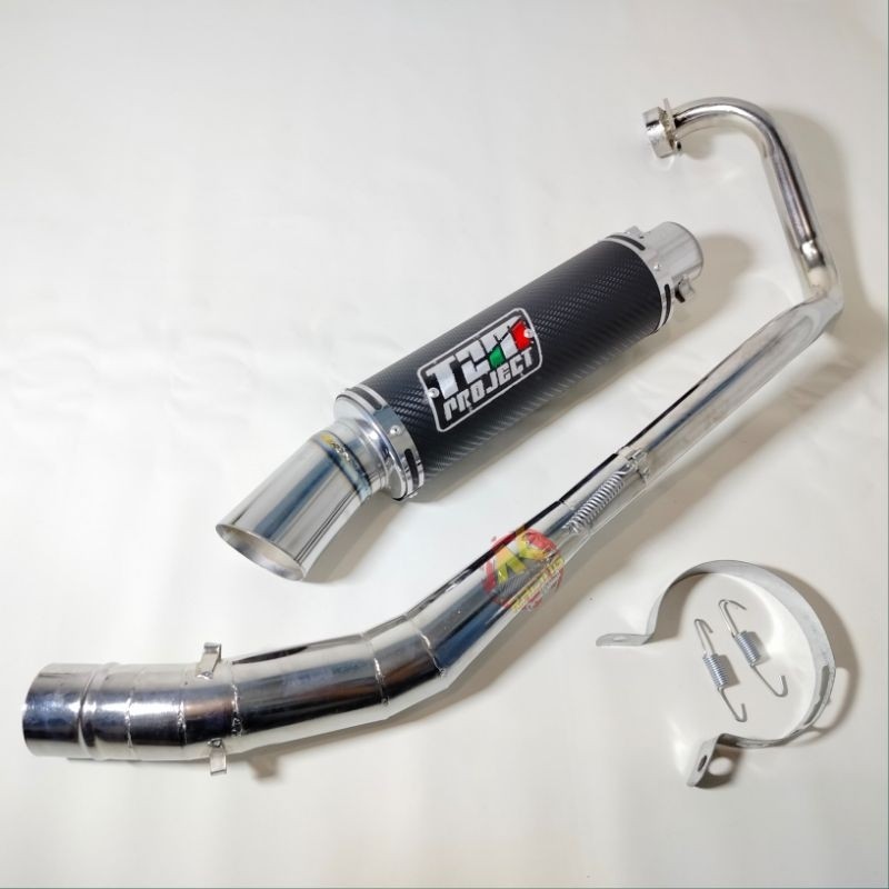 Knalpot Racing TZM Carbon Untuk Motor Jupiter MX old MX new SATRIA FU, SATRIA FACELIFT FI, SONIC, CS