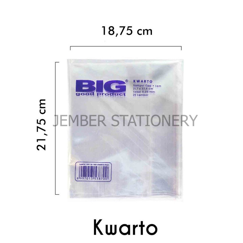

(25lbr) Sampul Kwarto BIG | Sampul Buku Tulis OPP
