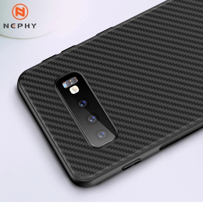 CASE SAMSUNG S10 PLUS SLIM FIT CASE CARBON ANTI PANAS #SWDFLBN