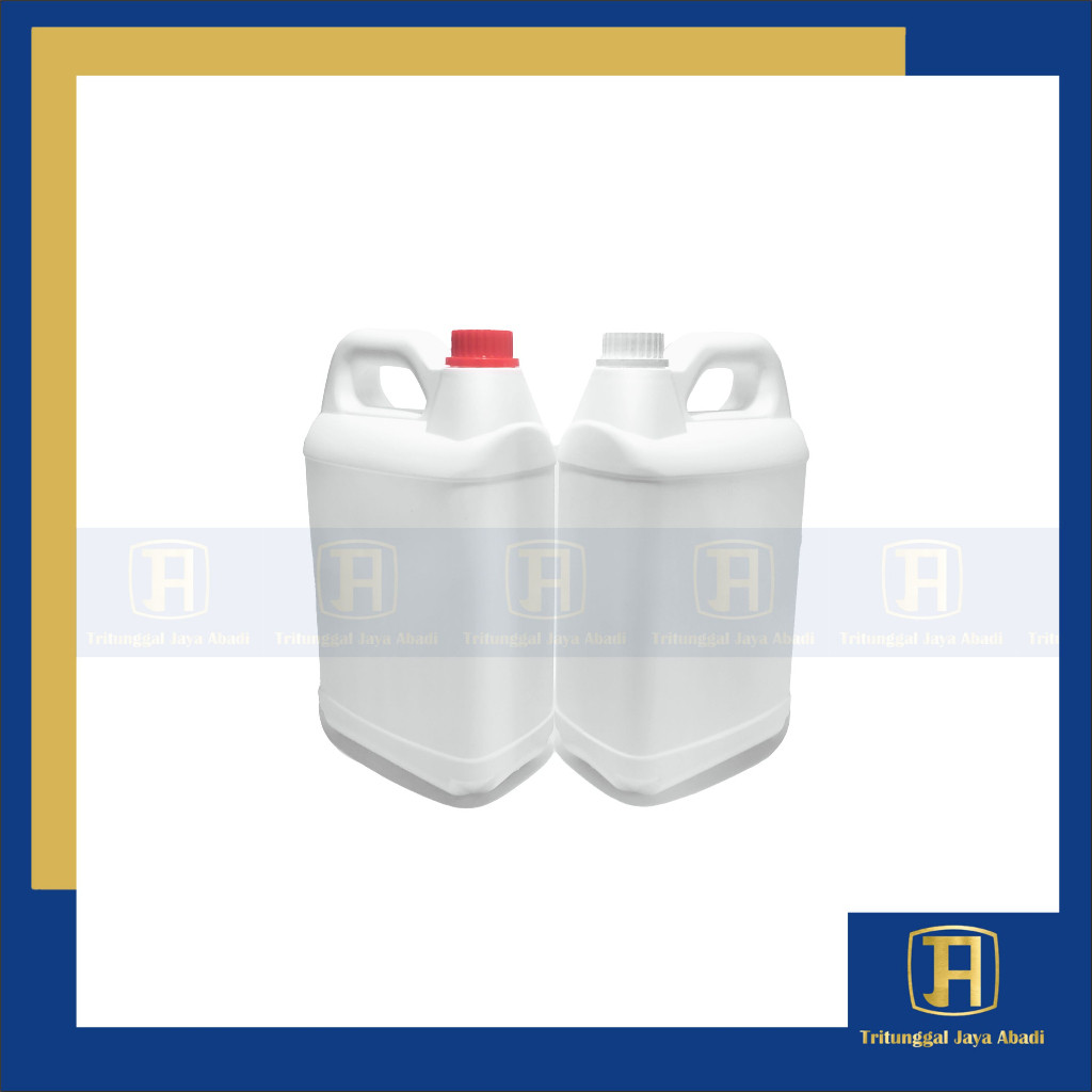 Jerigen 5 Liter Segel SN HDPE Putih Dof – Pilihan Tutup Putih atau Merah (1 Set)
