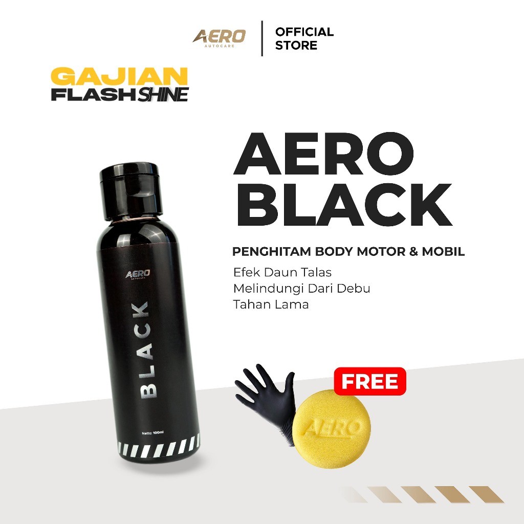Aero Black Penghitam Body Motor / Mobil Permanen