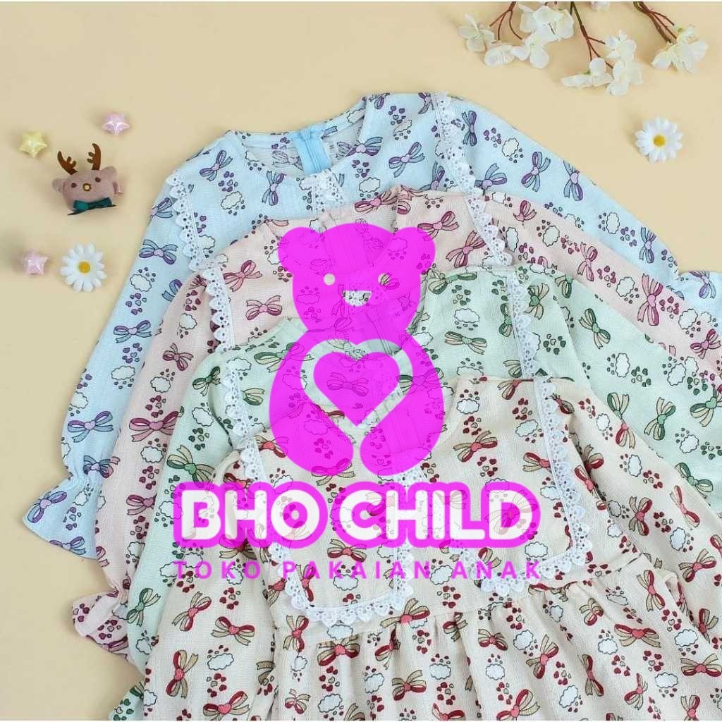 Gamis Anak Melodi Long Dress Anak Perempuan Usia 1-6 Tahun