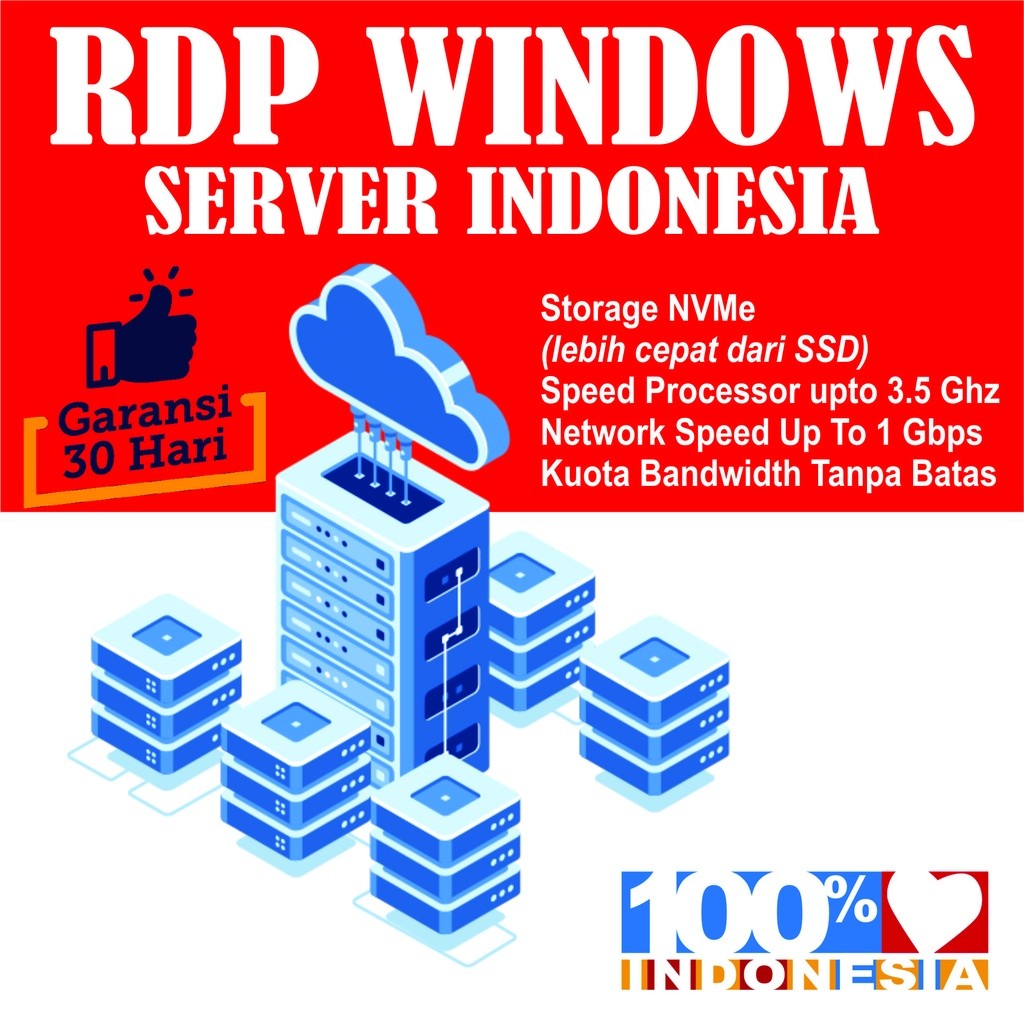 SERVER INDONESIA RDP Windows Murah & Bergaransi 30 Hari Bisa DI PERPANJANG