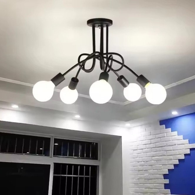 Lampu Gantung Plafon Hias Rumah Minimalis Fitting Bohlam Industrial