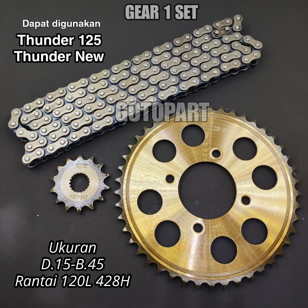 Gear Set Thunder 125 girset Gearset gigi tarik model sss