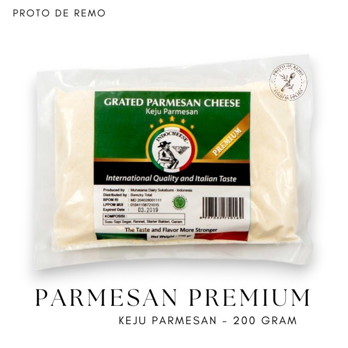

Keju Parmesan Premium Indocheese 200gr