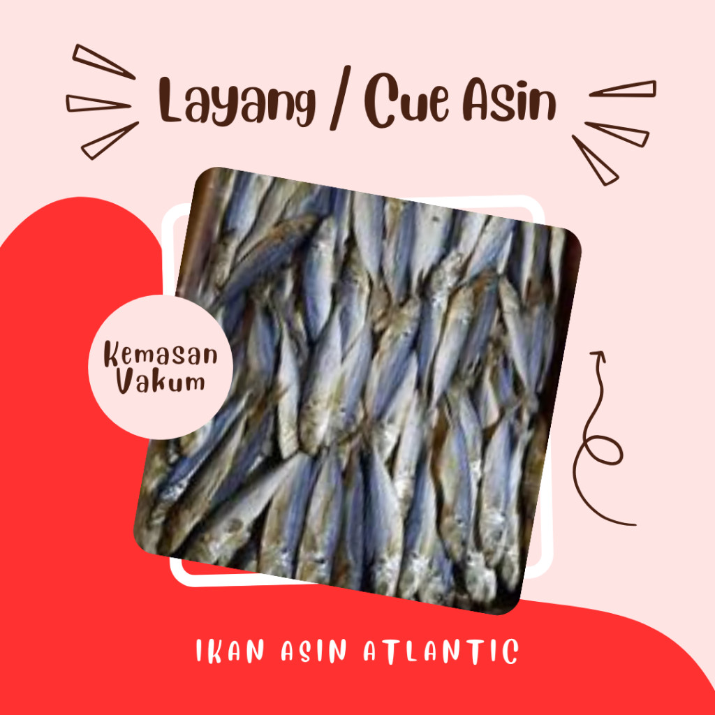 

PREMIUM Ikan Asin Layang / Ikan Asin Cue Kemasan Vakum 250 Gram - 1 Kg - Ikan Asin Atlantic