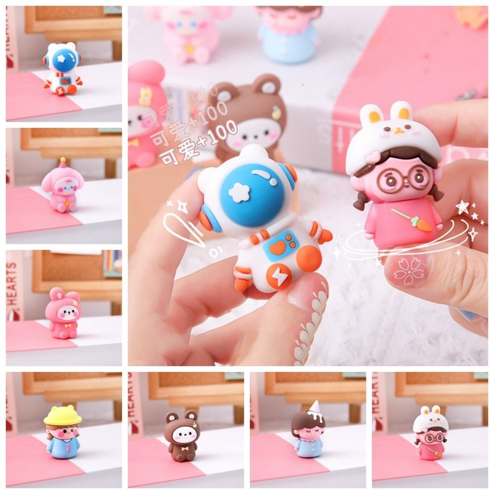 

3D Silicone Animals Pencil Sharpener Kawaii Novelty Manual Pencil Sharpening Tool Portable Creative Stationery Supplies Prizes