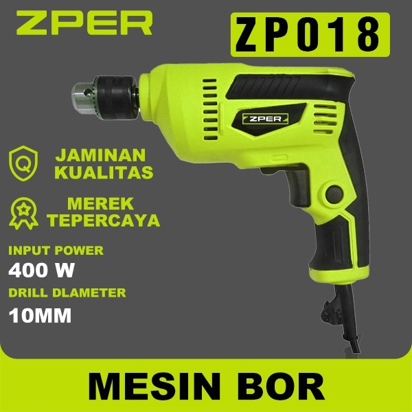 ZPER Mesin Bor Bor Tangan Listrik Bor Beton Bor Tembok Alat Bor Obeng Bor Kayu ZP018